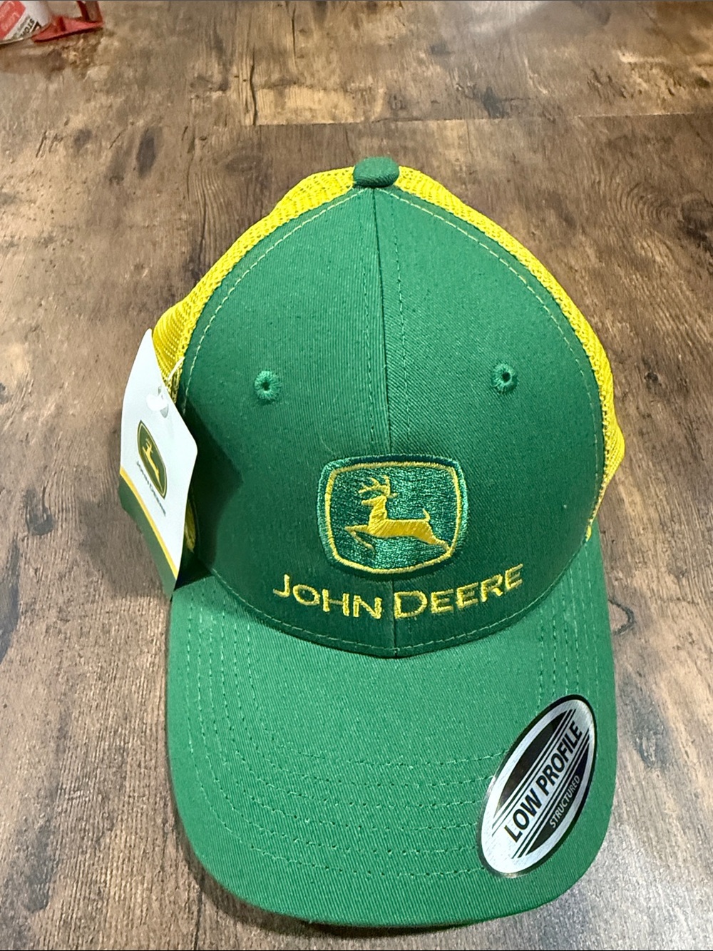 John Deere Green and Yellow Embroidered Logo Cap